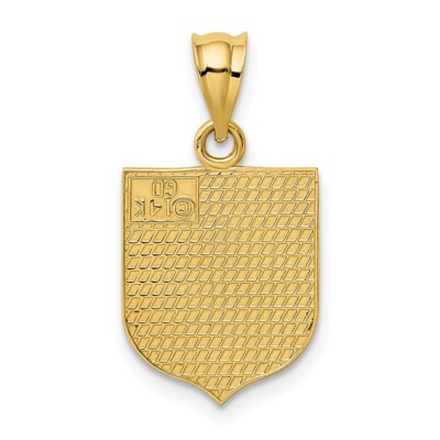Pre-owned Skyjewelers Real 14kt Yellow Gold Usa Flag Enameled Pendant
