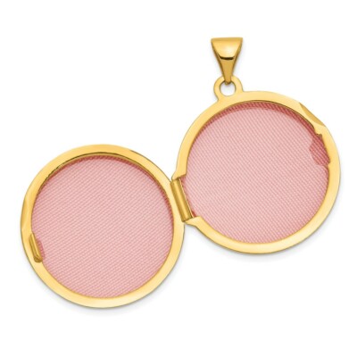 Pre-owned Skyjewelers Real 14kt Yellow Gold 20mm Round Plain Domed Locket