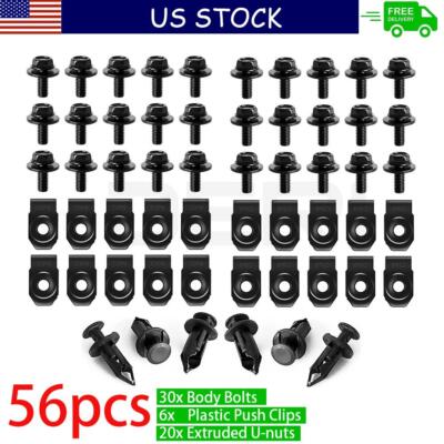 авто двигатель Splash Защита Бампер Hardware комплект салон Bolt винт Nut Clip Rivet 56pc