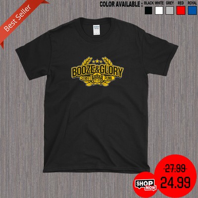 Booze & Glory Polish British Street Punk Skinhead Working Gildan T-shirt S-2XL
