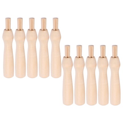  10 Pcs Felting Wood Handles Embroidery Needle Punch Wooden Wool