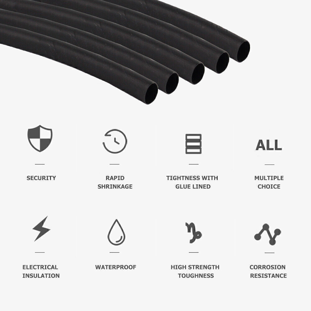Heat Shrink Tubing 3:1 4:1 Ratio Marine Wire Wrap Insulation Cable Sleeve Tube