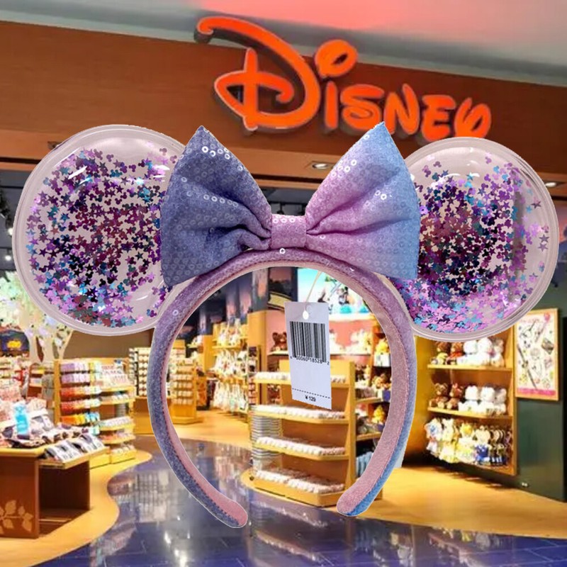 Shanghai Disney~ Parks Pink Bow Headband Limited Sequins  display picture 1
