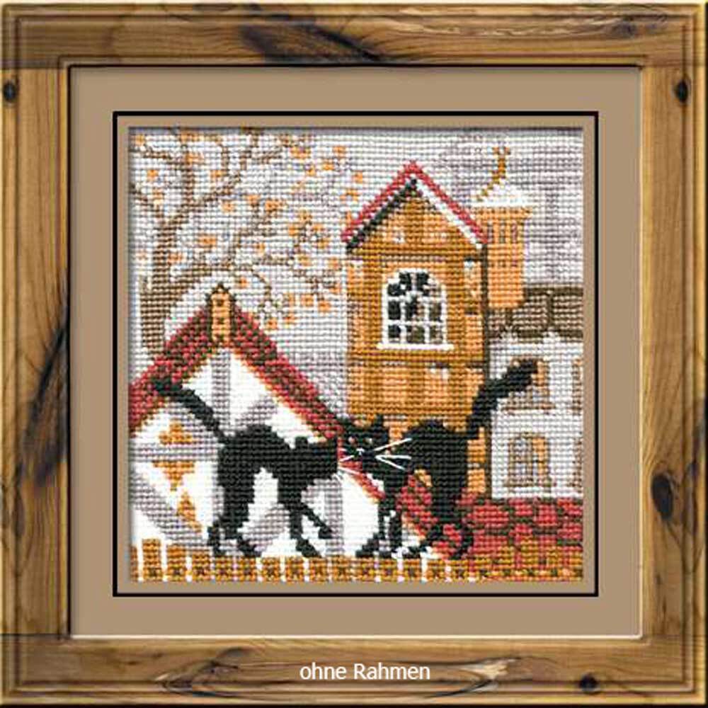 Riolis counted cross stitch Kit City & Cats Autumn, DIY