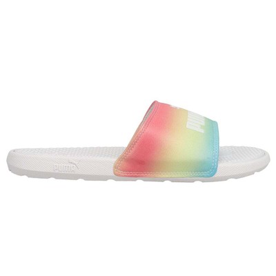 

Молодежные шлепанцы Puma Cool Cat Bx Bright Ombre Tie Dye Slide 38697001, Белый, Puma Cool Cat Bx Bright Ombre Tie Dye Slide Youth
