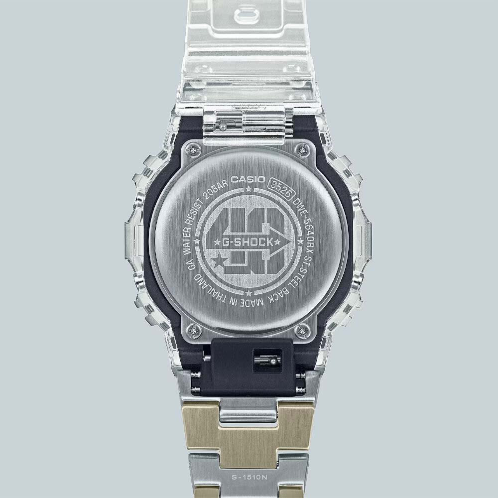 Pre-owned Casio G-shock 40th Anniversary Clear Remix Men's Watch Dwe-5640rx-7