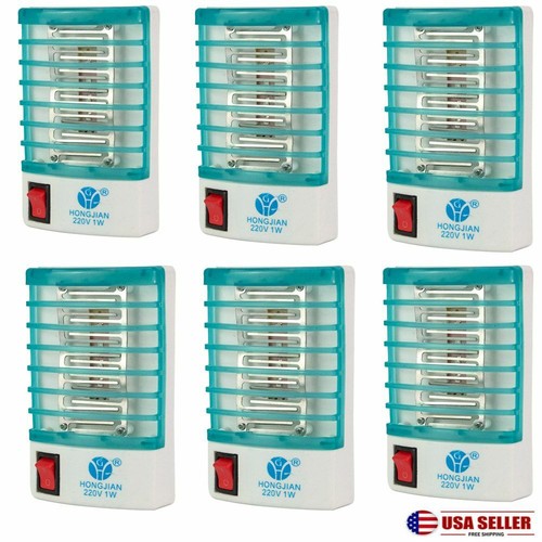 Indoor LED Electric Mosquito Fly Bug Insect Trap Zapper Killer Night Lamp Light