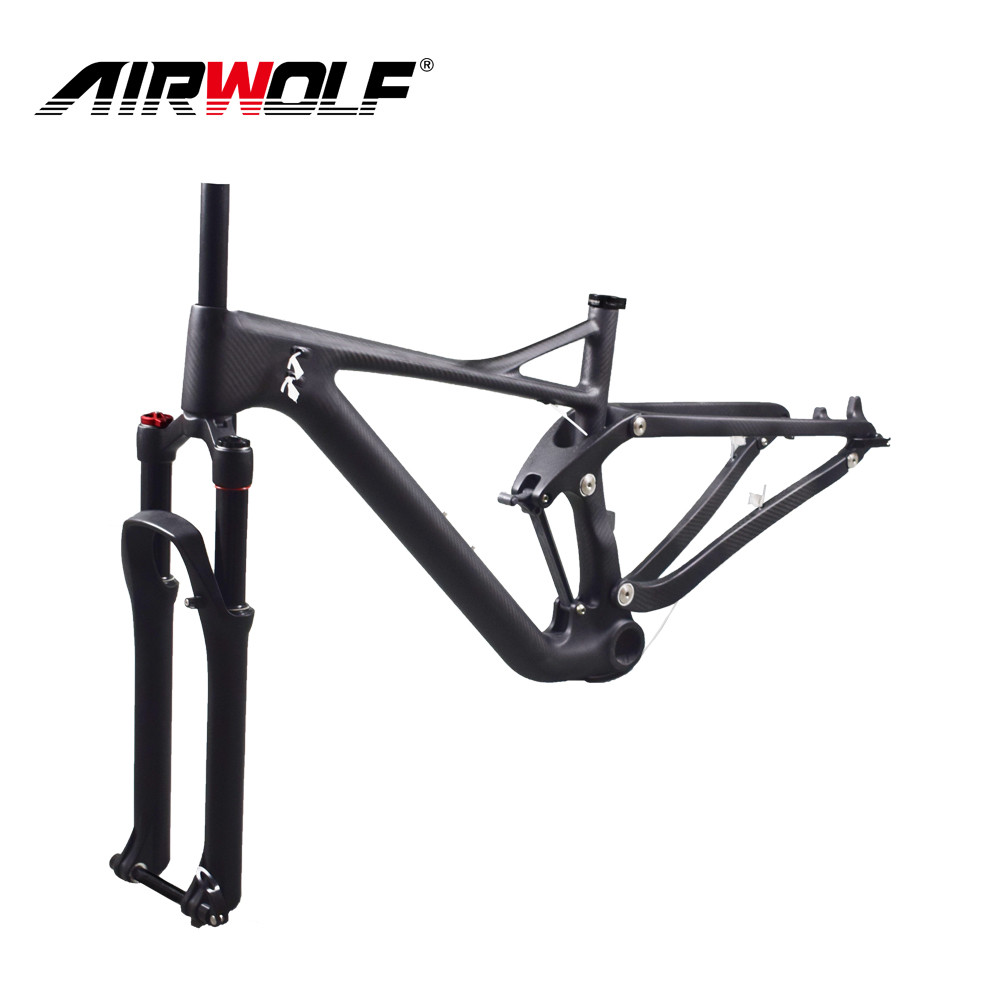 Kohlenstoff Suspension Mtb Rahmen 29er Mountain Bike Enduro FramesetGabel 1519