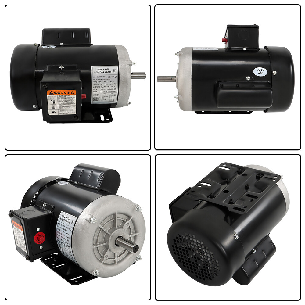 56 Frame Equipment 1 HP Electric Motor 5/8'' shaft 115/230V