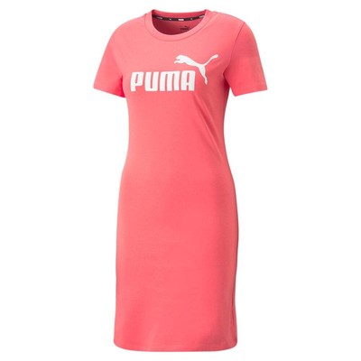 

Puma Essentials Тонкое платье-футболка с коротким рукавом женское розовое повседневное 84834950, Розовый