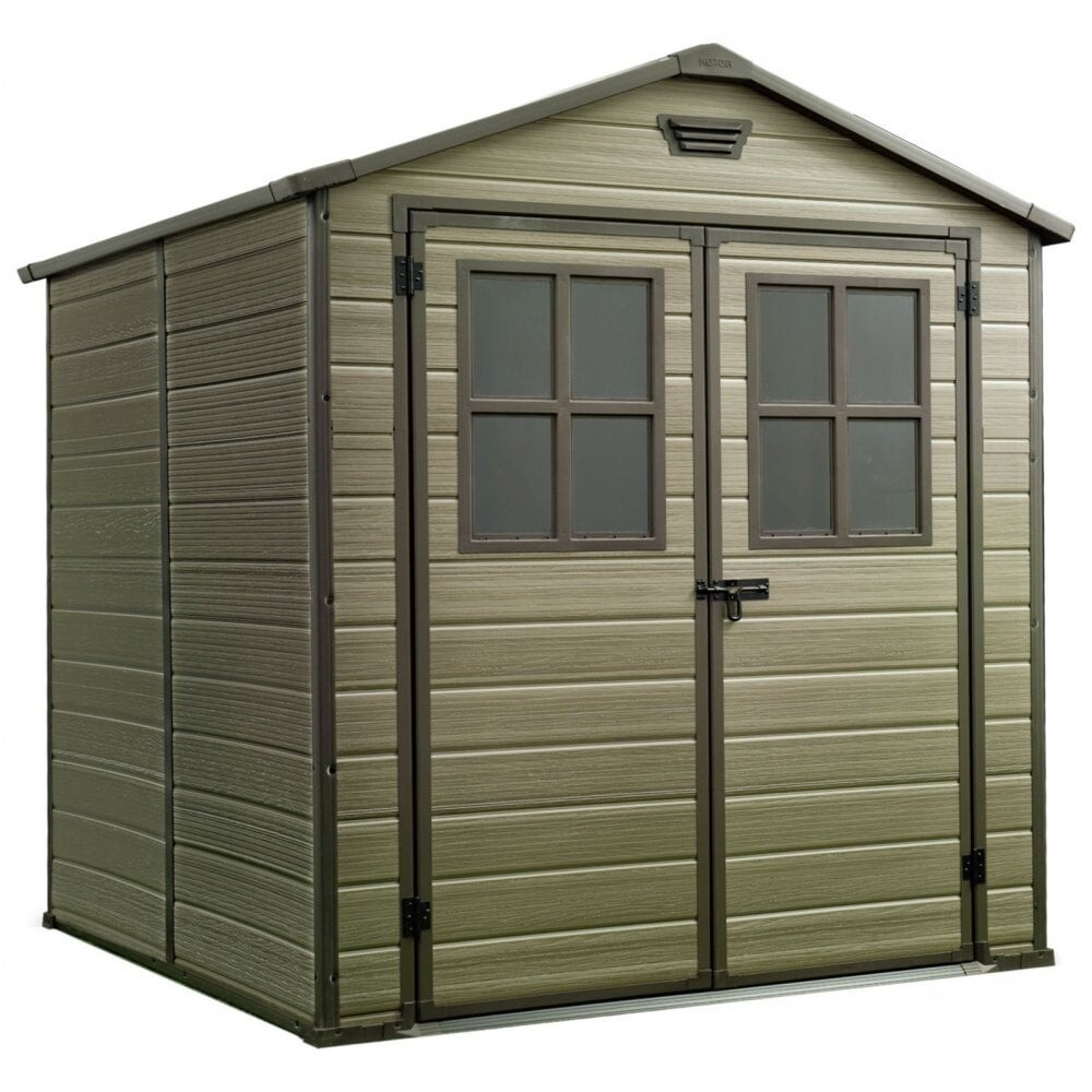 New Keter Scala 6x8 Outdoor Plastic Garden Storage Shed Free Assembly ...