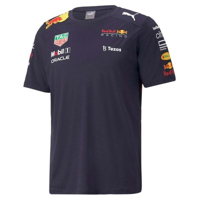 Мужские синие повседневные топы Puma Rbr Team Graphic с круглым вырезом и короткими рукавами 76326