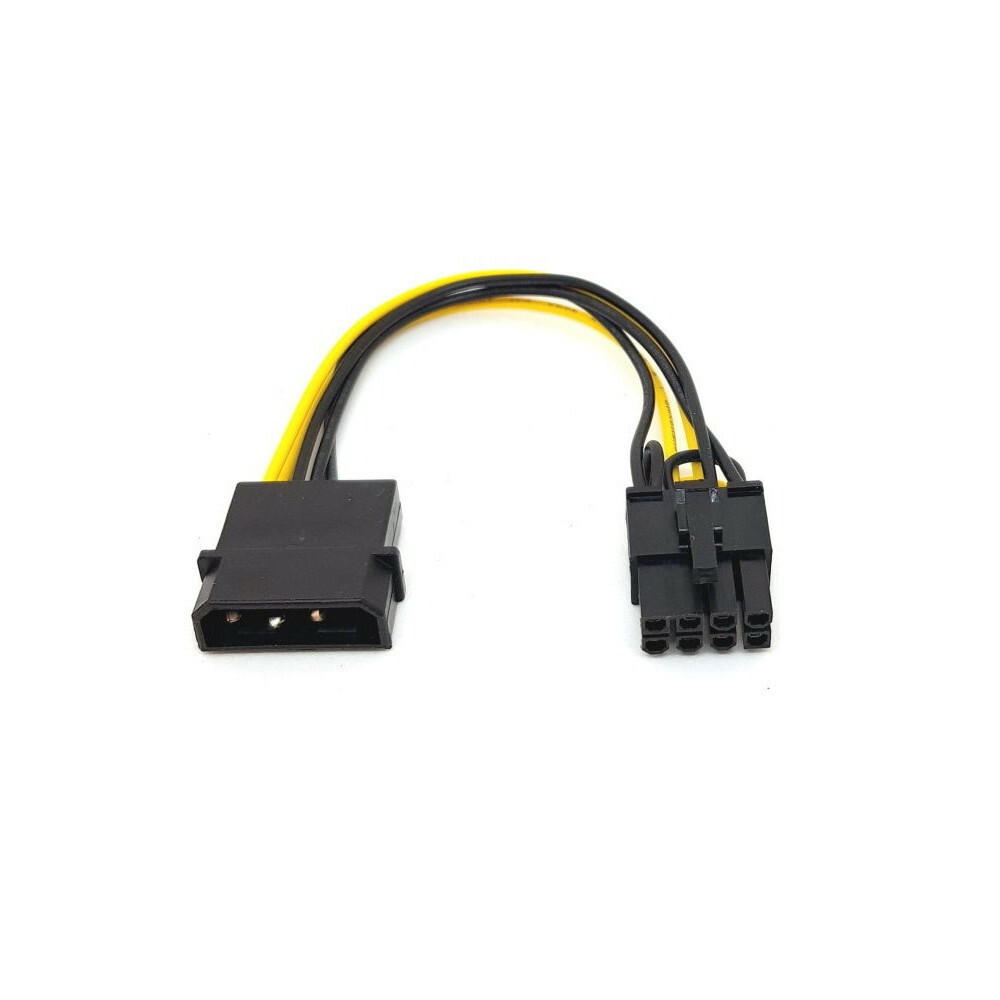 Kabel Adapter 1x 4-Pin PATA auf 1x 8-Pin Grafikkarte PCIe Stromversorgung