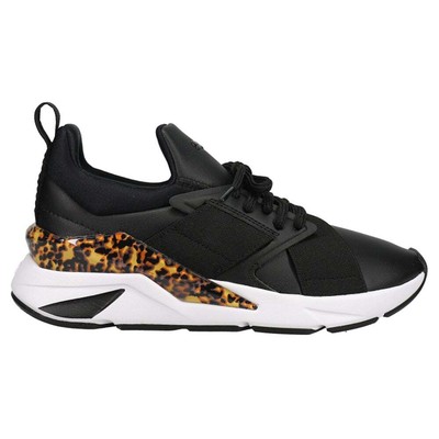 

Женские черные кроссовки Puma Muse X5 Leopard Lace Up Повседневная обувь 384100-01, Черный, Puma Muse X5 Leopard Lace Up