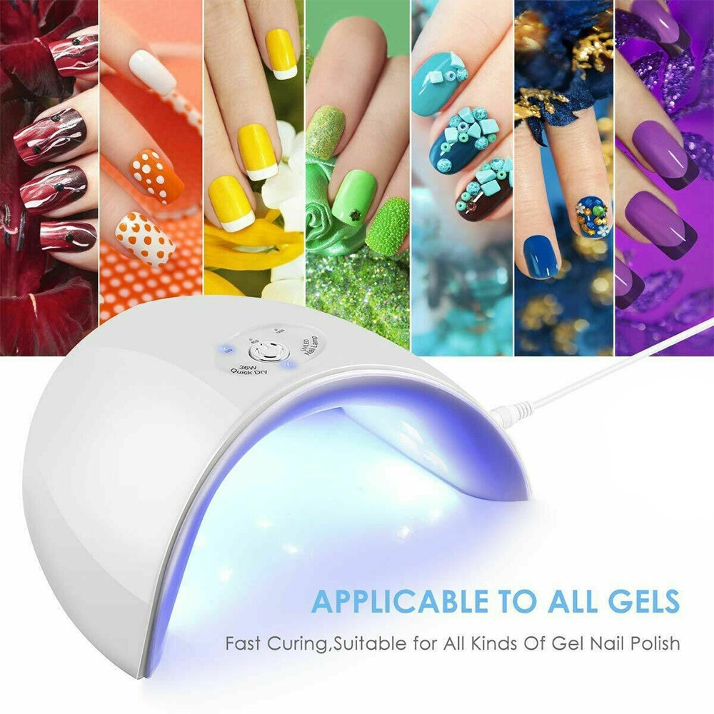 LED UV Lampen Gel Nageltrockner Lichtmaschine für Gel Polish Nail Art Tools 36W