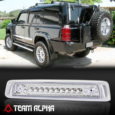 Fits 2006-2010 Jeep Commander [Chrome/Clear] LED Third 3rd Brake Light Tail Lamp