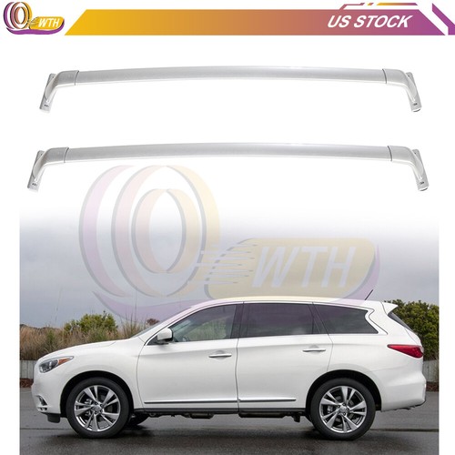 Set Cross Bar For 2014-2021 Infiniti Qx60 / 2013 Infiniti Jx35 Silver