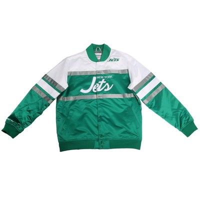 

Mitchell - Ness Special Script Heavyweight Satin Football Jacket Mens Green Casu, Зеленый, Mitchell - Ness Special Script Heavyweight Satin Football Jacket