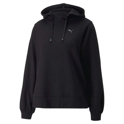 Puma Studio Fleece Pullover Hoodie Женская черная повседневная верхняя одежда 52224101