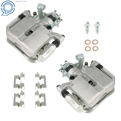 2x Rear Brake Calipers w/ Bracket For Chevy Malibu HHR Pontiac G5 G6 Saturn Aura