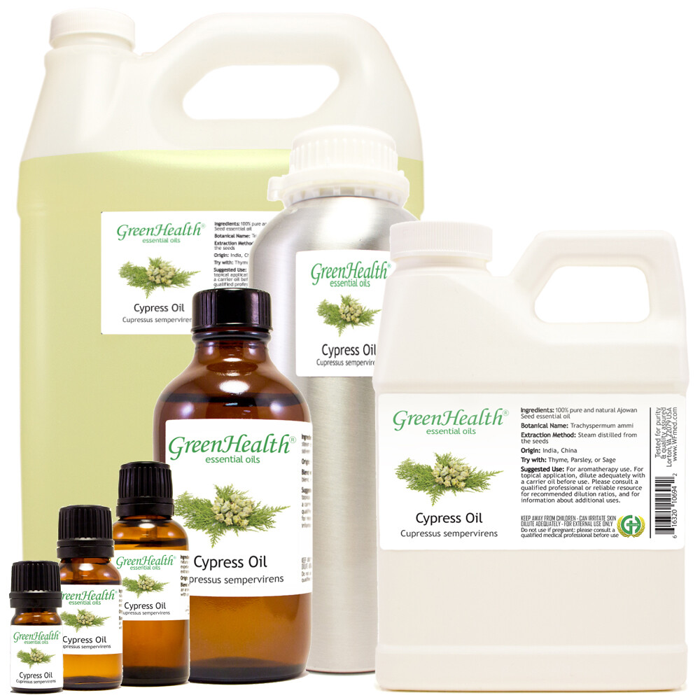 Cypress Essential Oil - 100% Pure - Free Shipping Many Sizes - GreenHealth