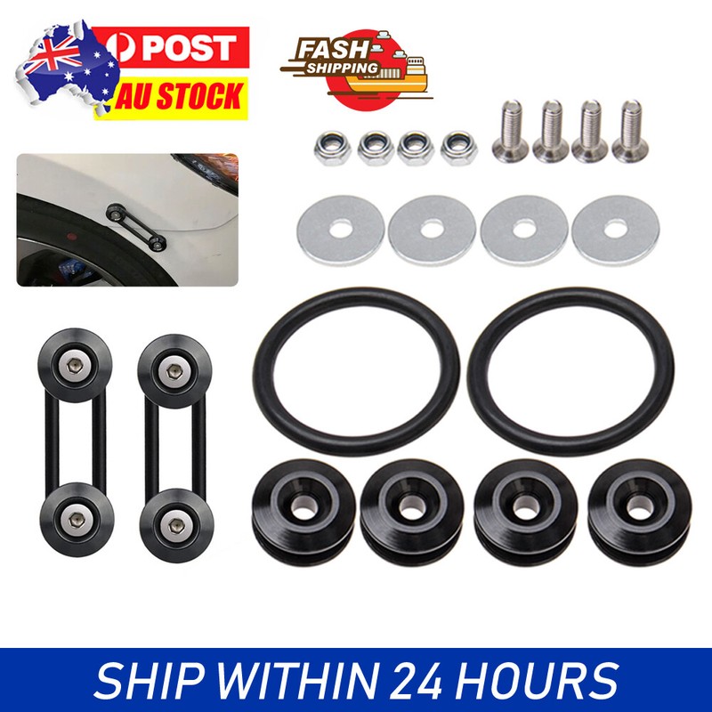 2 Pair Bumper Quick Release Front Rear Fastener Clip Kit Trunk Fender Hatch Lids