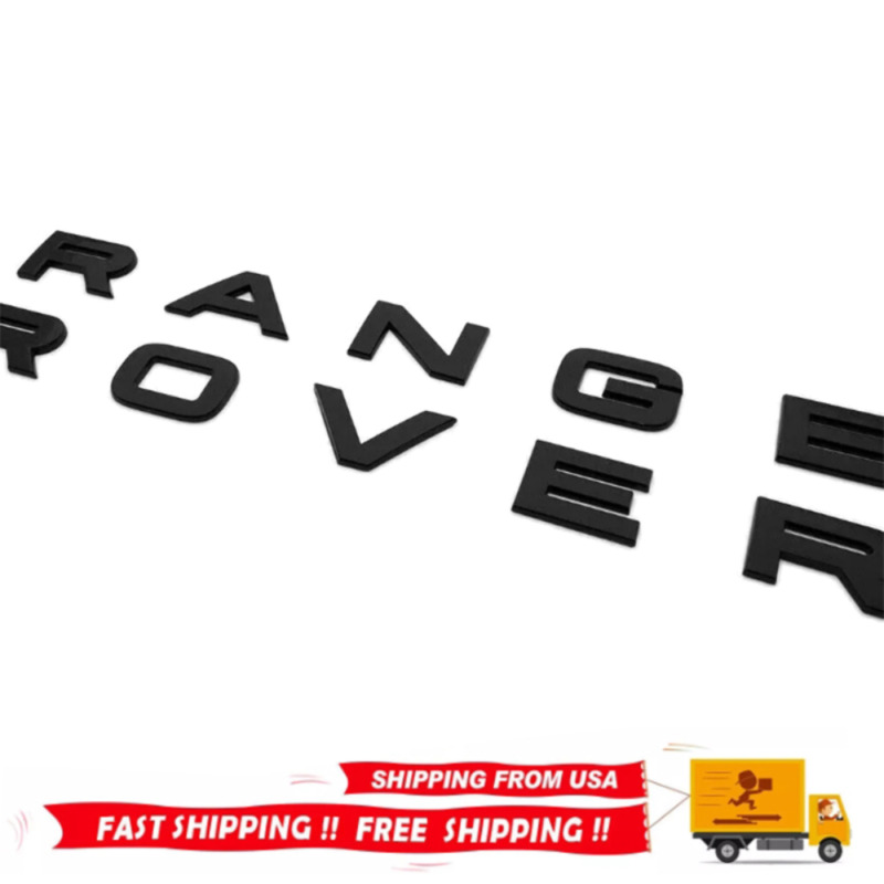 Front Hood & Rear For Range/Rover Emblems Letters Sport Matte