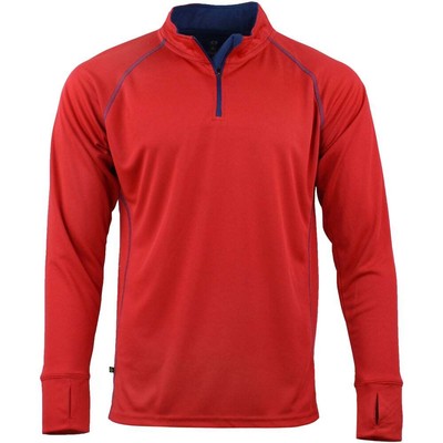 Green Layer Evolution Pullover Half Zip Jacket Mens Red Casual Athletic Outerwea