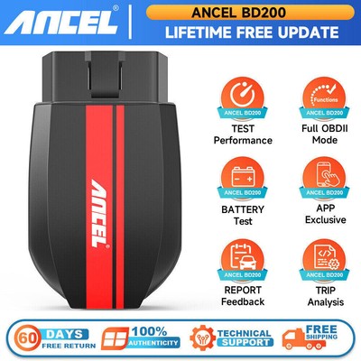 ANCEL BD200 Bluetooth OBD2 Scanner Check Engine Diagnostic Tool Car Battery Test