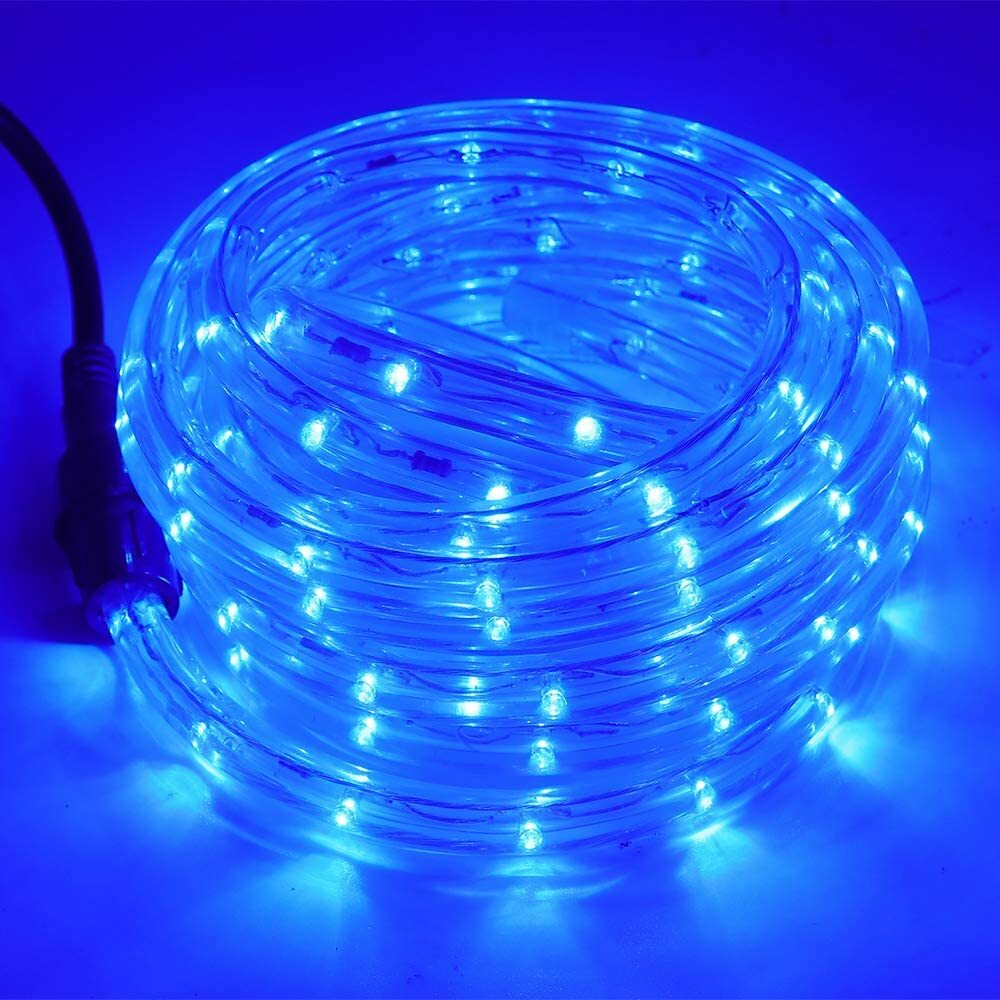 Super Bright Solar Rope Fairy Lights 100 LED Strip Outdoor Garden Landscape Lamp