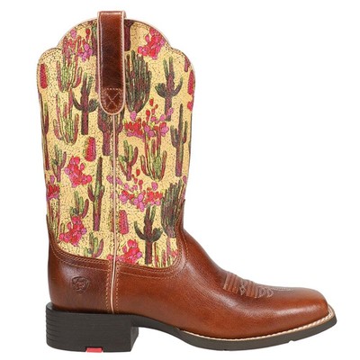 

Женские коричневые повседневные ботинки Ariat Round Up Graphic Square Toe Cowboy 10044430-200, Коричневый, Ariat Round Up Graphic Square Toe Cowboy