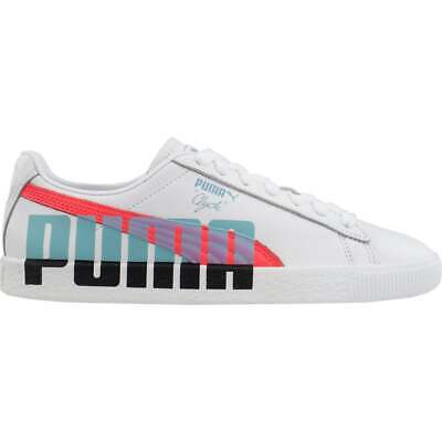 

Puma Clyde Logo Lace Up Womens Blue, Pink, White Кроссовки Повседневная обувь 371811-0, Puma Clyde Logo Lace Up