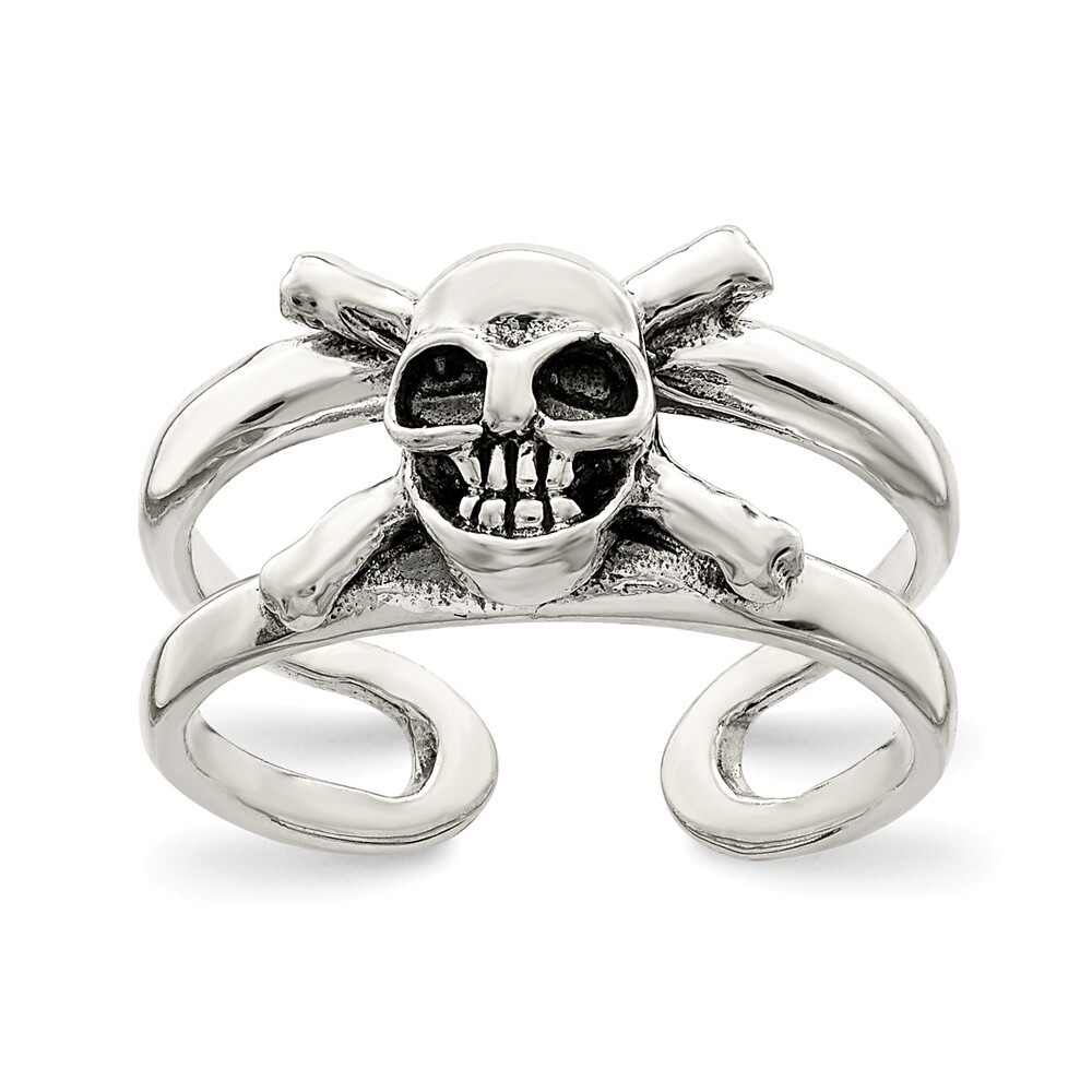 Skull Biker .925 Sterling Silver Toe Ring