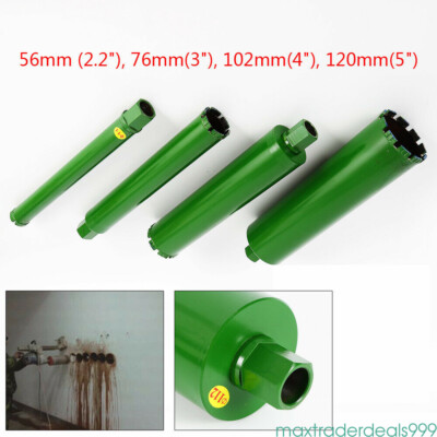 Core Drill Set Wet Diamond Concrete Core Drill Bit 4 Size: 2.2''/3''/4''/5'' Thread