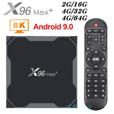 X96 MAX Plus Amlogic S905x3 Android 9.0 TV BOX Quad Core 4GB 64GB TV Box 8K WIFI