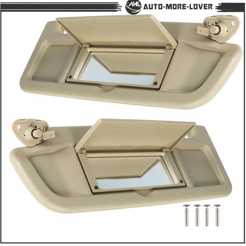 Right & Left Tan Sun Visor For 2006 2007 2008 2009 2010 2011 Honda Civic