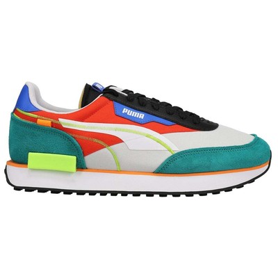 

Puma Future Rider Twofold Sd Мужские зеленые, красные кроссовки Повседневная обувь 381052-12, Green;red, Puma Future Rider Twofold Sd