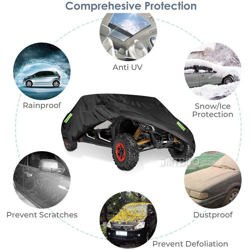 Polaris Ranger Xp 1000 Radio UTV Storage Cover For Polaris Ranger & RZR - Sun & Rain Protection, 210D Polyester Polaris Ranger Cover - Foto 12