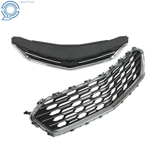 Front Upper and Lower Grille 2pcs For 2016-2018 Chevrolet Cruze Sedan