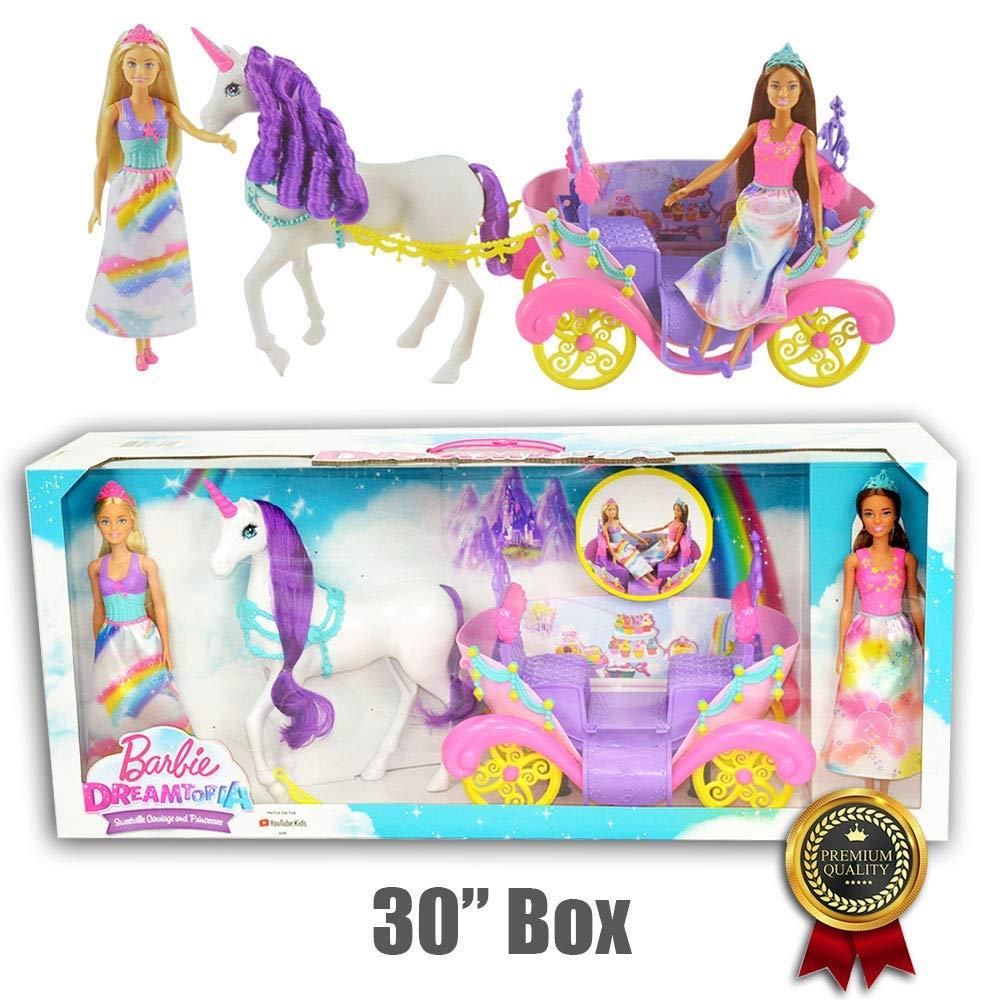 barbie with unicorn carriage
