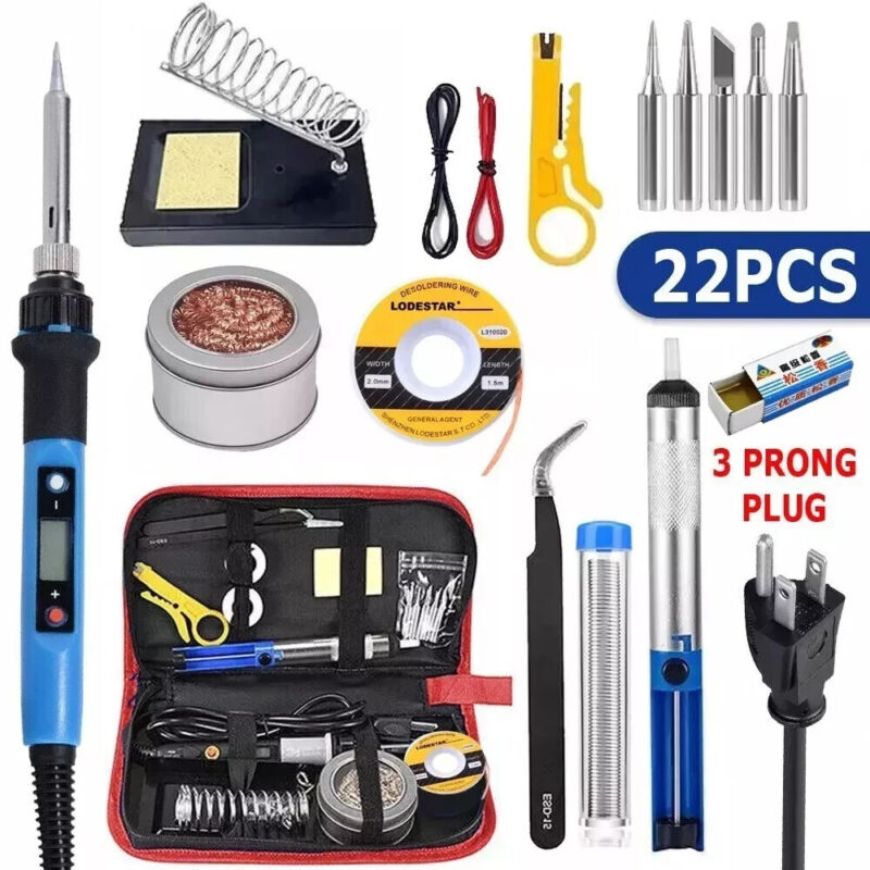 80W Electric Soldering Iron Welding Gun Tool Kit Solder Wire