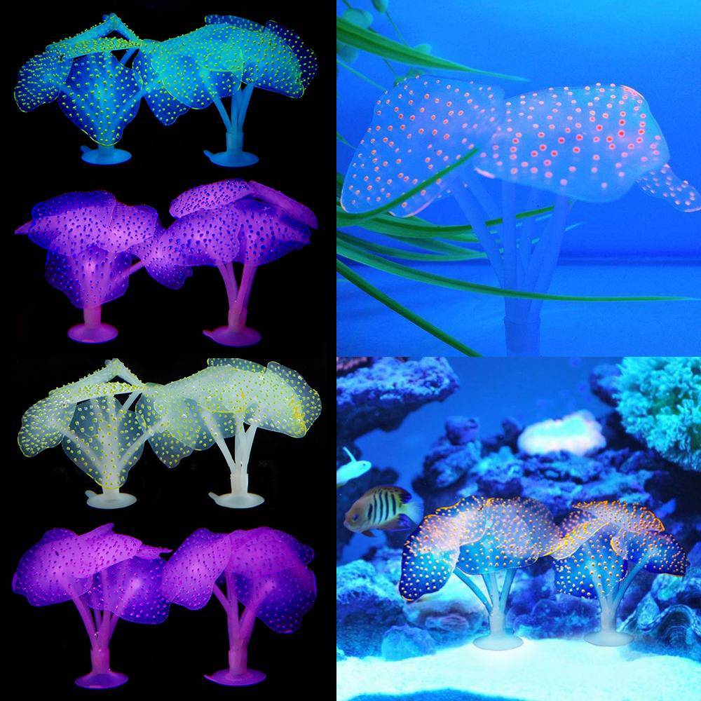 Artificial Coral Jellyfish Aquarium Fish Tank Ornaments Underwater