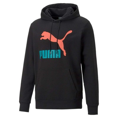 

Puma Classics Logo Pullover Hoodie Мужская черная повседневная верхняя одежда 53623894, Черный