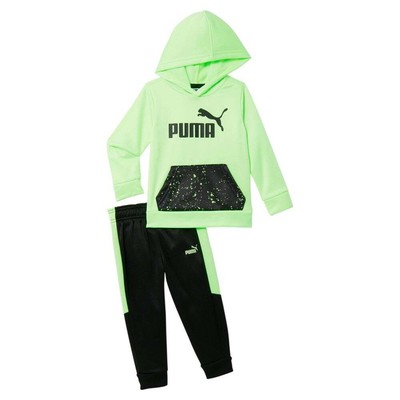 

Puma Tech Fleece Pullover Hoodie - Jogger Комплект из двух предметов для малышей Мальчики Зеленый Повседневный