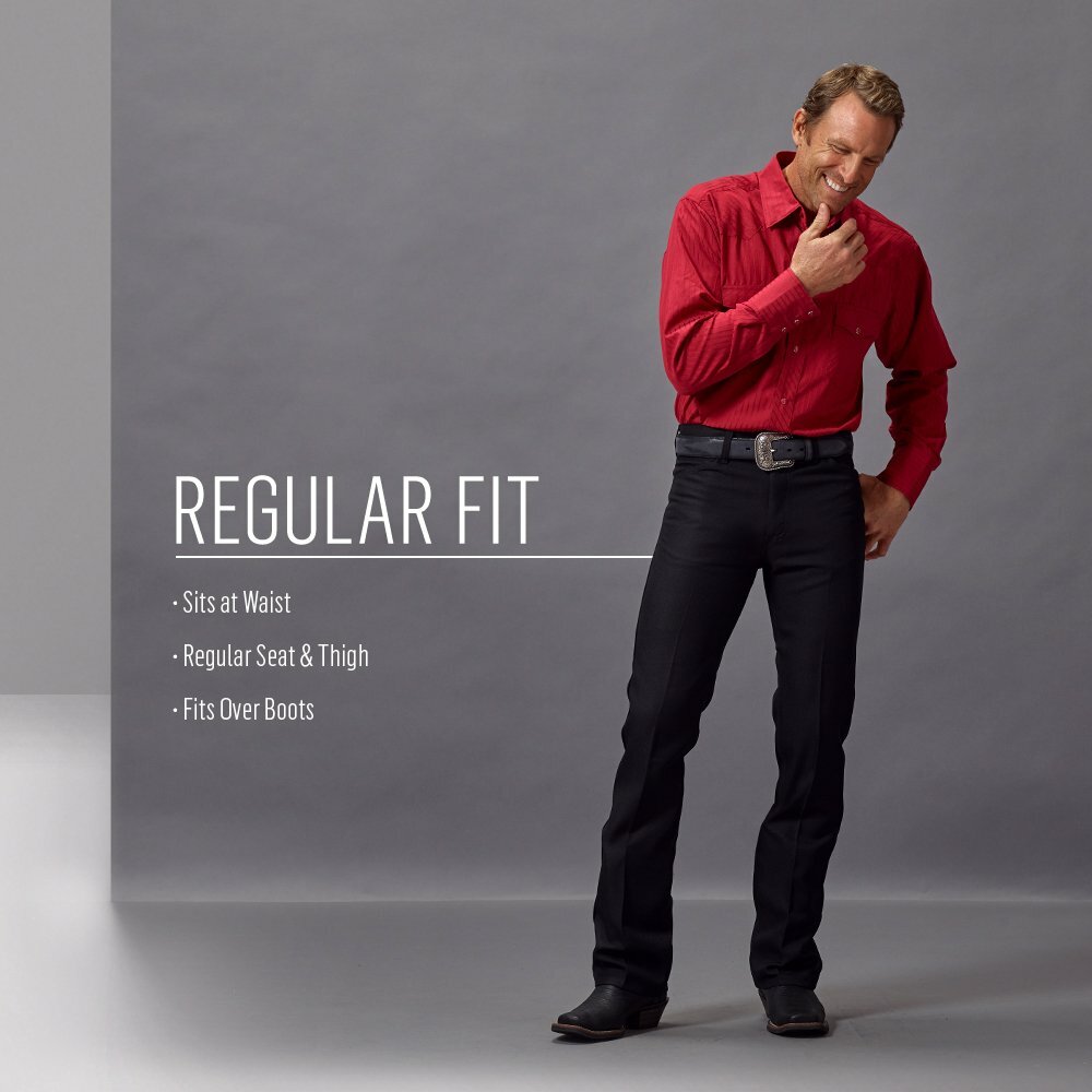 Men's Wrangler® Wrancher Black 82BK Dress Pants Sizes (28-48)