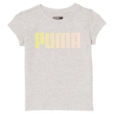 Puma Graphic Crew Neck Short Sleeve TShirt Молодежные девушки Белый Спортивный Повседневный Топ