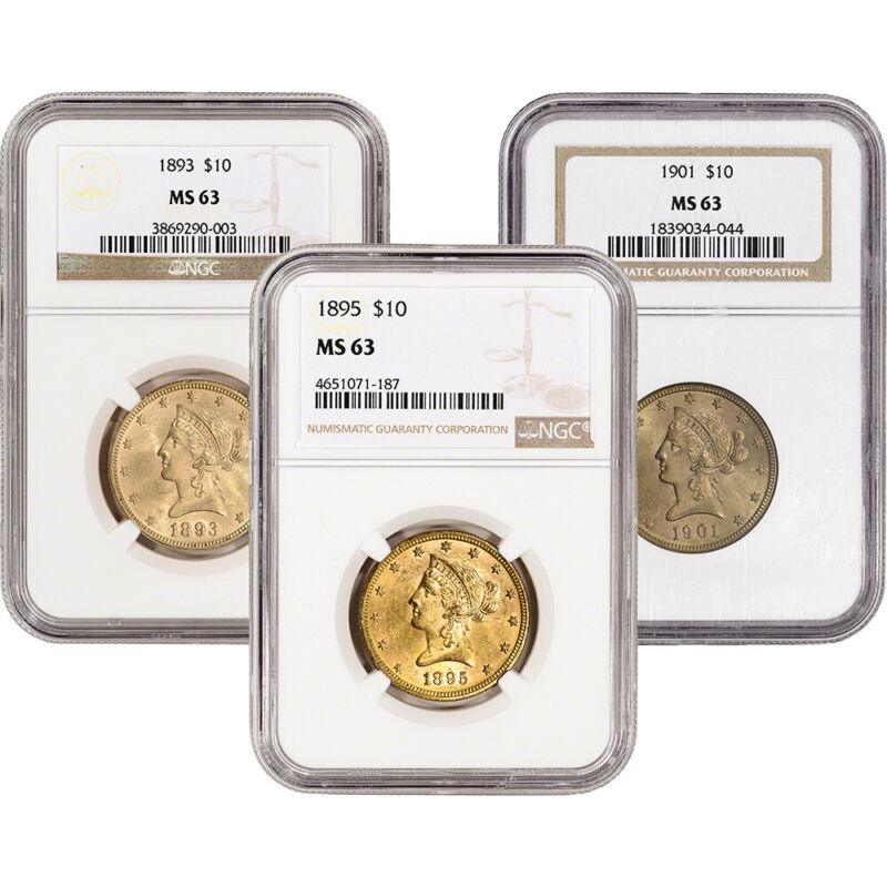Us Gold $10 Liberty Head Eagle - Ngc Ms63 - Random Date And Label