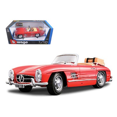 1957 Mercedes 300SL Touring Convertible Red 1/18 Diecast Model Car by Bburago 12