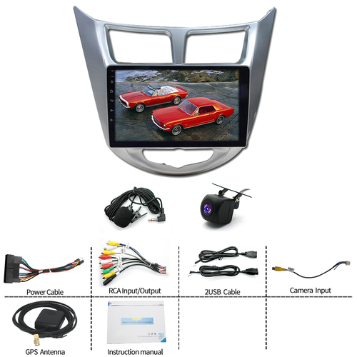 For Hyundai Accent 2012-2017 Android Apple Carplay Car Stereo BT WIFI GPS Navi