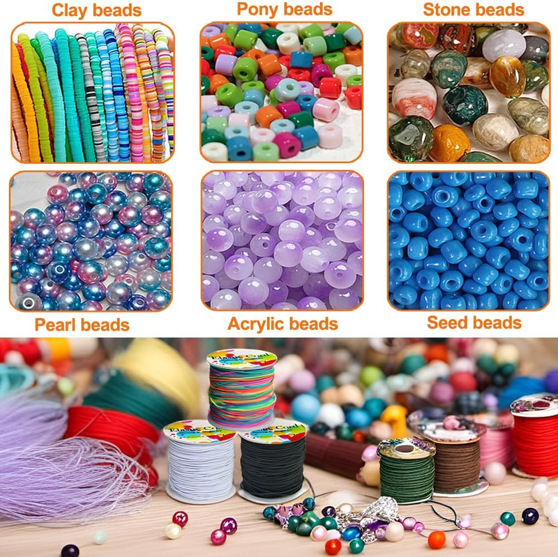Elastic Bracelet String 165 Yards 3 Rolls of 1mm Elastic String for Jewelry Cord